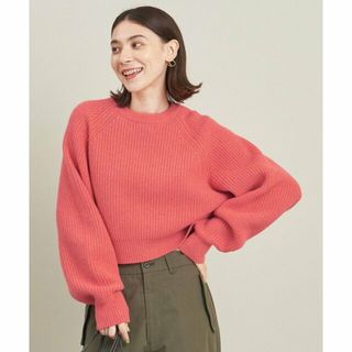 ビューティアンドユースユナイテッドアローズ(BEAUTY&YOUTH UNITED ARROWS)の【PINK】ウール畦ラグランクルーネック ショートニットプルオーバー(ニット/セーター)