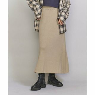 ビューティアンドユースユナイテッドアローズ(BEAUTY&YOUTH UNITED ARROWS)の【OLIVE】コットンカシミヤ リブ パネルフレア ミドル スカート -ウォッシャブル-(ロングスカート)