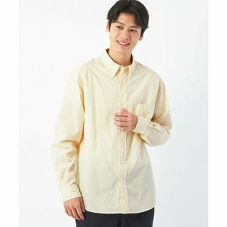 ユナイテッドアローズグリーンレーベルリラクシング(UNITED ARROWS green label relaxing)の【YELLOW】パターンストライプ ジャストルーズ ボタンダウン シャツ(その他)