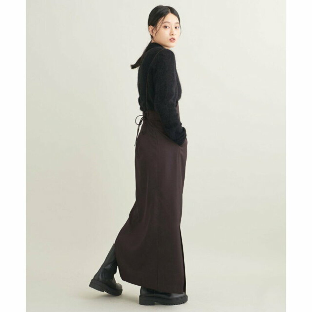 BEAUTY&YOUTH UNITED ARROWS(ビューティアンドユースユナイテッドアローズ)の【DK.BROWN】ポリエステルツイル タイトスリットキャミワンピース -ウォッシャブル- レディースのワンピース(ロングワンピース/マキシワンピース)の商品写真