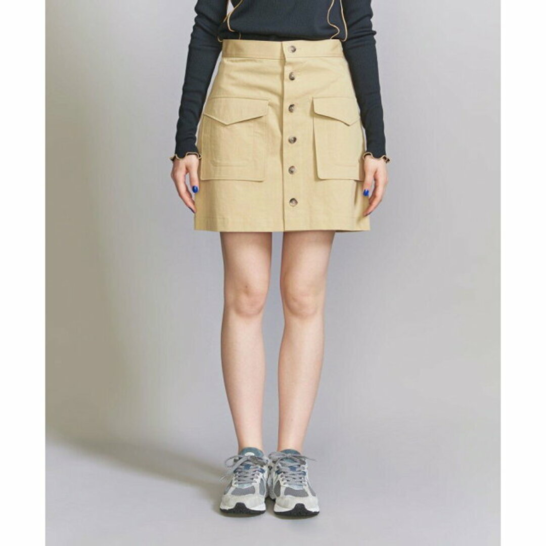 BEAUTY&YOUTH UNITED ARROWS(ビューティアンドユースユナイテッドアローズ)の【BEIGE】【S】コットンツイル パッチポケット ミニスカート -ウォッシャブル- レディースのスカート(ミニスカート)の商品写真