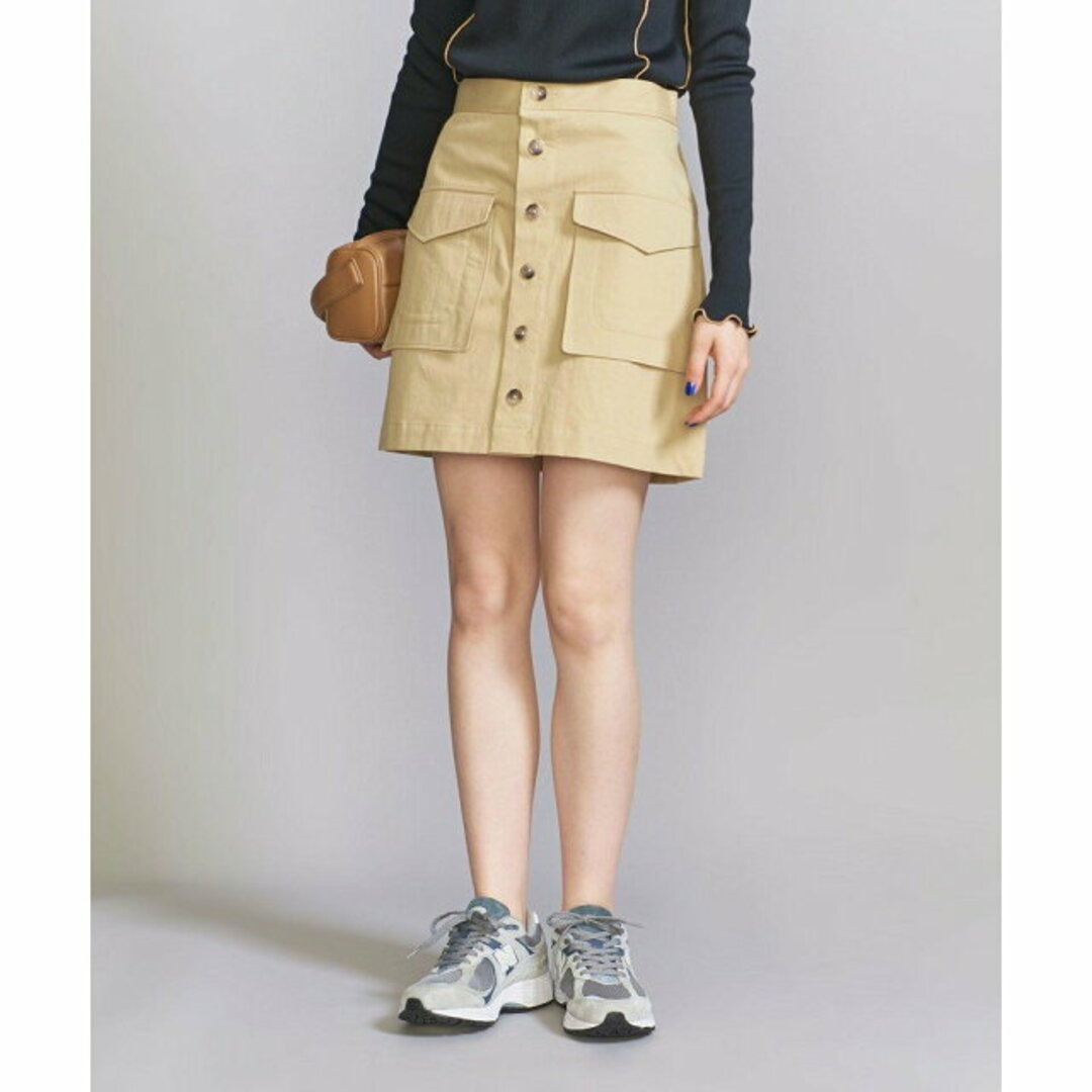 BEAUTY&YOUTH UNITED ARROWS(ビューティアンドユースユナイテッドアローズ)の【BEIGE】コットンツイル パッチポケット ミニスカート -ウォッシャブル- レディースのスカート(ミニスカート)の商品写真