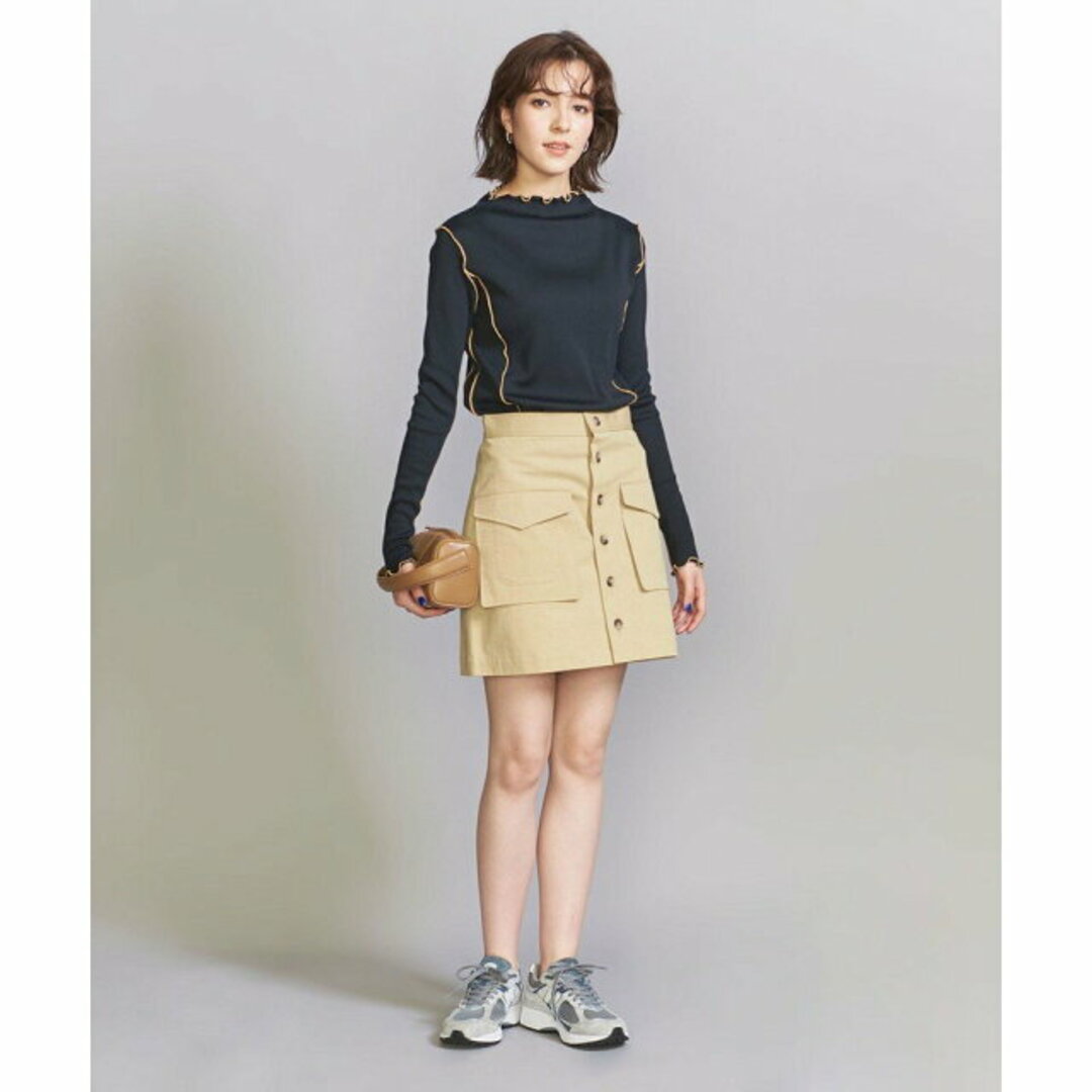 BEAUTY&YOUTH UNITED ARROWS(ビューティアンドユースユナイテッドアローズ)の【BEIGE】【M】コットンツイル パッチポケット ミニスカート -ウォッシャブル- レディースのスカート(ミニスカート)の商品写真