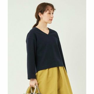 ユナイテッドアローズグリーンレーベルリラクシング(UNITED ARROWS green label relaxing)の【NAVY】ニードル ジャージー フォルム Vネック プルオーバー(シャツ/ブラウス(長袖/七分))