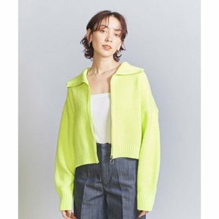 ビューティアンドユースユナイテッドアローズ(BEAUTY&YOUTH UNITED ARROWS)の【LIME】コットンアクリル タックワッフル ジップアップ カーディガン(カーディガン)