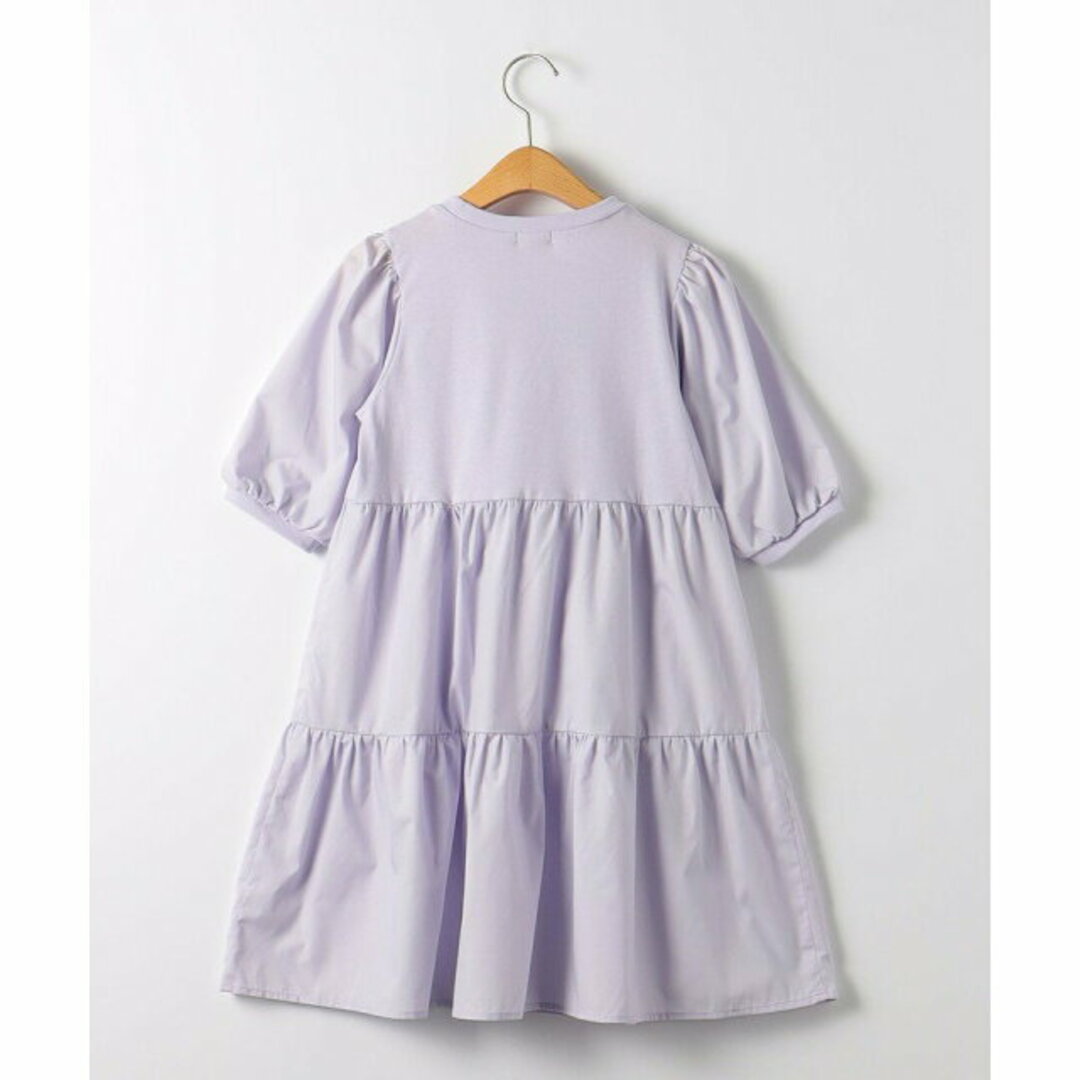 UNITED ARROWS green label relaxing(ユナイテッドアローズグリーンレーベルリラクシング)の【LILAC】TJ 天竺*タフタ ティアード ワンピース 100m-130cm キッズ/ベビー/マタニティのキッズ服女の子用(90cm~)(ワンピース)の商品写真