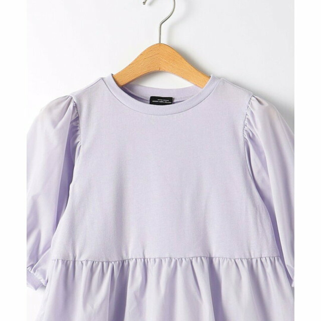 UNITED ARROWS green label relaxing(ユナイテッドアローズグリーンレーベルリラクシング)の【LILAC】TJ 天竺*タフタ ティアード ワンピース 100m-130cm キッズ/ベビー/マタニティのキッズ服女の子用(90cm~)(ワンピース)の商品写真