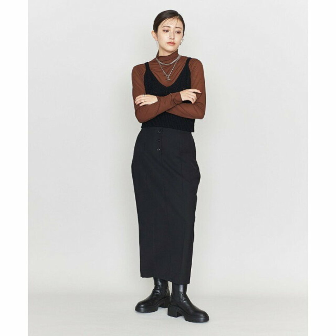 ASTRAET(アストラット)の【BLACK】<ASTRAET>PE/W ドビー ペグトップ ロングスカート その他のその他(その他)の商品写真