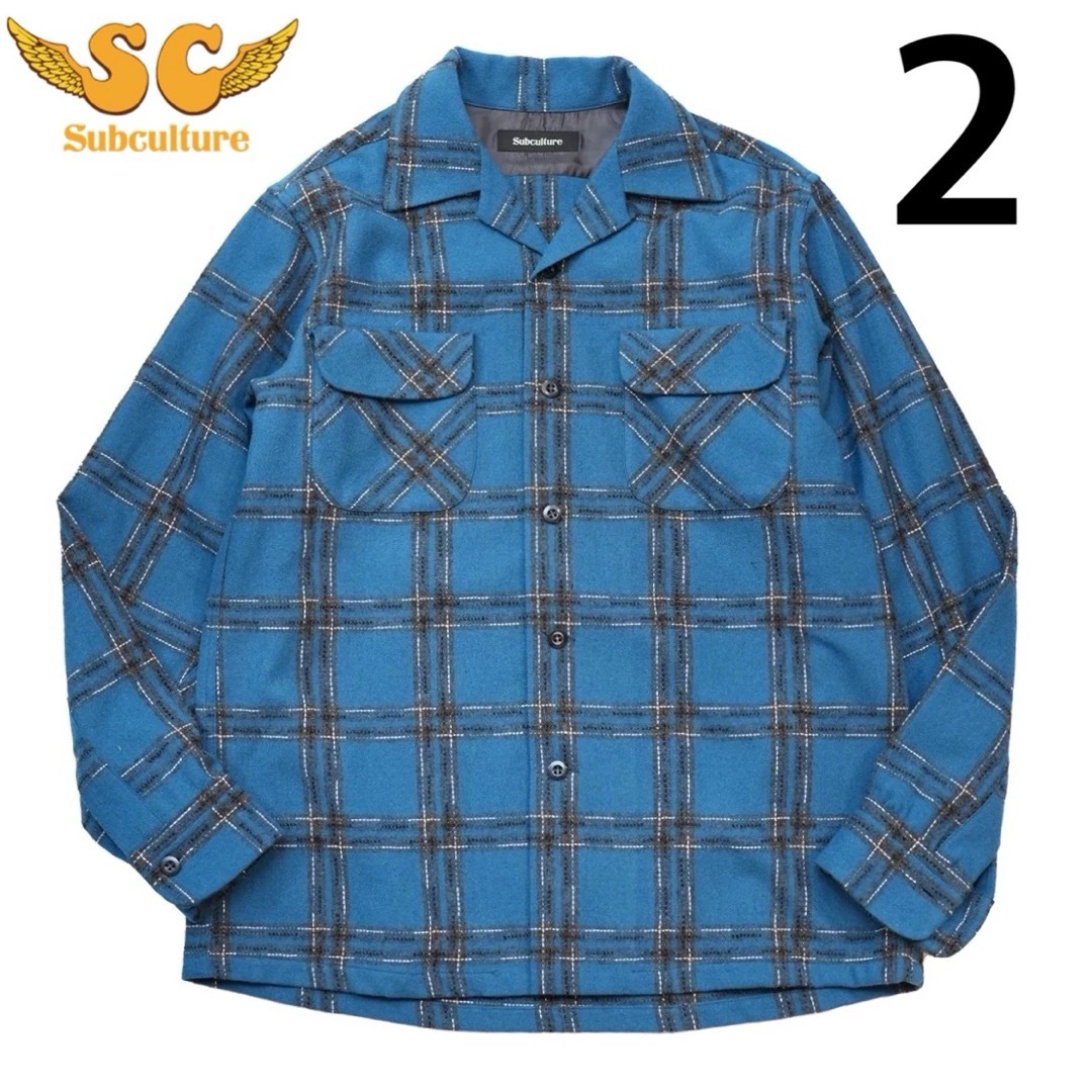 サブカルチャー　SC SUBCULTURE CHECK SHIRT BLUE | フリマアプリ ラクマ