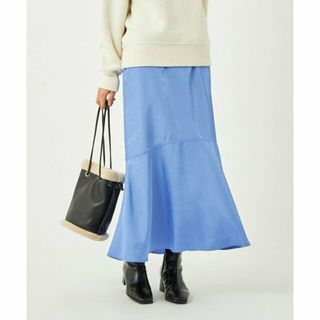 ユナイテッドアローズグリーンレーベルリラクシング(UNITED ARROWS green label relaxing)の【LT.BLUE】ワッシャー サテン マーメイド スカート(ロングスカート)