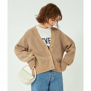 ユナイテッドアローズグリーンレーベルリラクシング(UNITED ARROWS green label relaxing)の【BEIGE】ミックス カラー アゼ Vネック カーディガン -ウォッシャブル-(カーディガン)