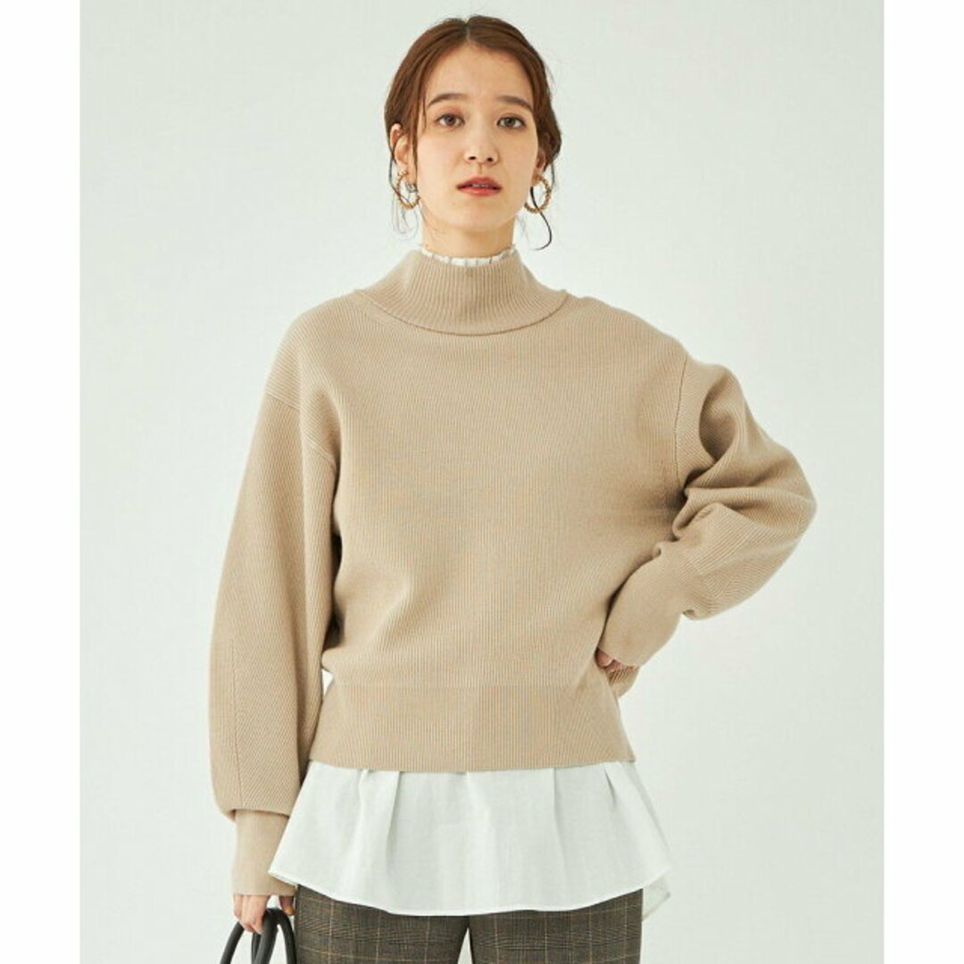 UNITED ARROWS green label relaxing(ユナイテッドアローズグリーンレーベルリラクシング)の【BEIGE】【FREE】ハイネック 2WAY ニット カーディガン -ウォッシャブル- レディースのトップス(カーディガン)の商品写真