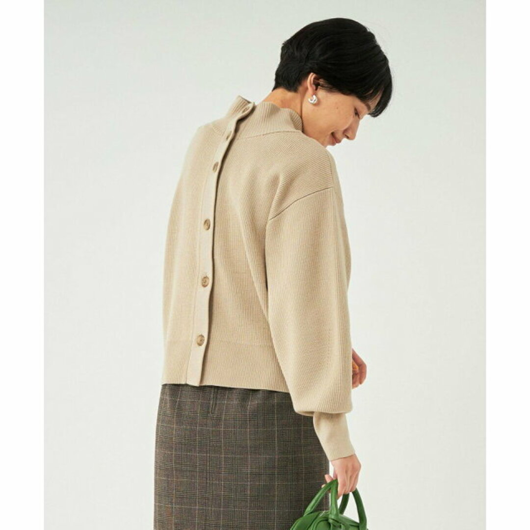 UNITED ARROWS green label relaxing(ユナイテッドアローズグリーンレーベルリラクシング)の【BEIGE】【FREE】ハイネック 2WAY ニット カーディガン -ウォッシャブル- レディースのトップス(カーディガン)の商品写真