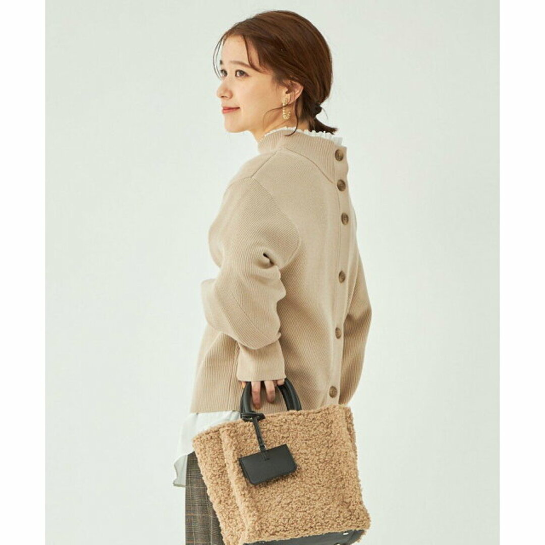 UNITED ARROWS green label relaxing(ユナイテッドアローズグリーンレーベルリラクシング)の【BEIGE】【FREE】ハイネック 2WAY ニット カーディガン -ウォッシャブル- レディースのトップス(カーディガン)の商品写真