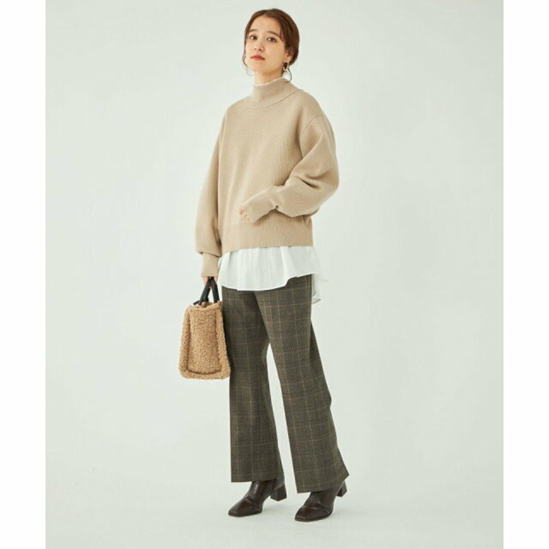 UNITED ARROWS green label relaxing(ユナイテッドアローズグリーンレーベルリラクシング)の【BEIGE】【FREE】ハイネック 2WAY ニット カーディガン -ウォッシャブル- レディースのトップス(カーディガン)の商品写真