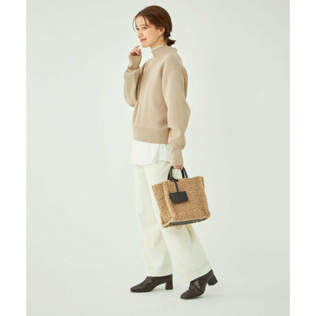 UNITED ARROWS green label relaxing(ユナイテッドアローズグリーンレーベルリラクシング)の【BEIGE】ハイネック 2WAY ニット カーディガン -ウォッシャブル- レディースのトップス(カーディガン)の商品写真