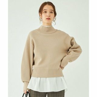 ユナイテッドアローズグリーンレーベルリラクシング(UNITED ARROWS green label relaxing)の【BEIGE】ハイネック 2WAY ニット カーディガン -ウォッシャブル-(カーディガン)