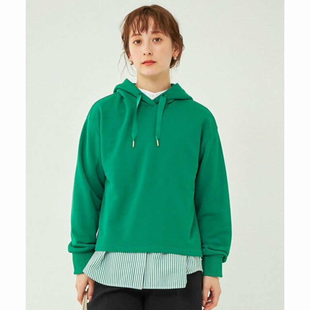 UNITED ARROWS green label relaxing(ユナイテッドアローズグリーンレーベルリラクシング)の【KELLY】<エッセンシャルアイテム> ウラケ フード プルオーバー パーカー -吸水速乾・UVカット- レディースのトップス(カットソー(長袖/七分))の商品写真