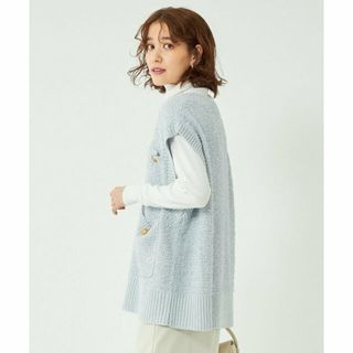 ユナイテッドアローズグリーンレーベルリラクシング(UNITED ARROWS green label relaxing)の【LT.BLUE】ミックスツイード ニット ベスト(ニット/セーター)