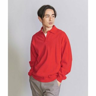 ビューティアンドユースユナイテッドアローズ(BEAUTY&YOUTH UNITED ARROWS)の【RED】フリッツ コットン Vネック スキッパー ニット(その他)