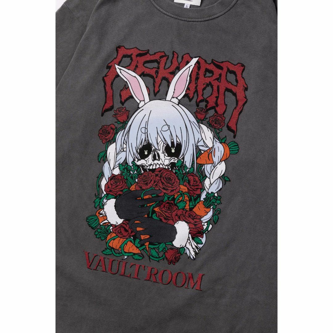 vaultroom × 兎田ぺこら SKULL PEKORA TEE-