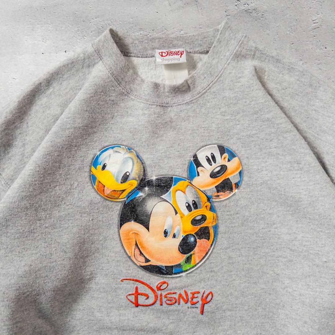 Disney - Disney ディズニー スウェット 90s ヴィンテージ グレー