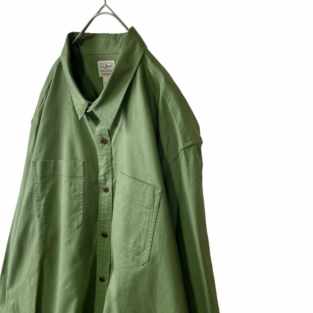 L.L.Bean(エルエルビーン)のエルエルビーン メンズ 長袖シャツ 人気カラー グリーン US/XL シンプル メンズのトップス(シャツ)の商品写真