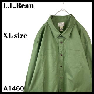 エルエルビーン(L.L.Bean)のエルエルビーン メンズ 長袖シャツ 人気カラー グリーン US/XL シンプル(シャツ)