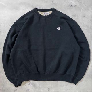 チャンピオン(Champion)のChampion チャンピオン スウェット ブラック 00s ノームコア 古着(スウェット)