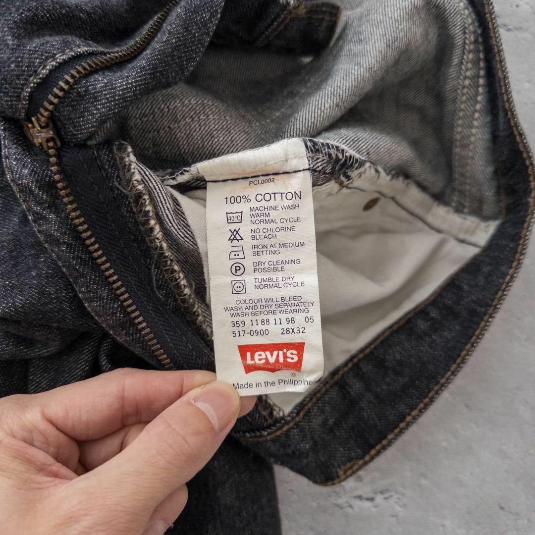 Levi's - Levi's リーバイス 517 ブラック 先染め デニム ブーツ Levi's - Levi's リーバイス 517 ブラック 先染め デニム ブーツ