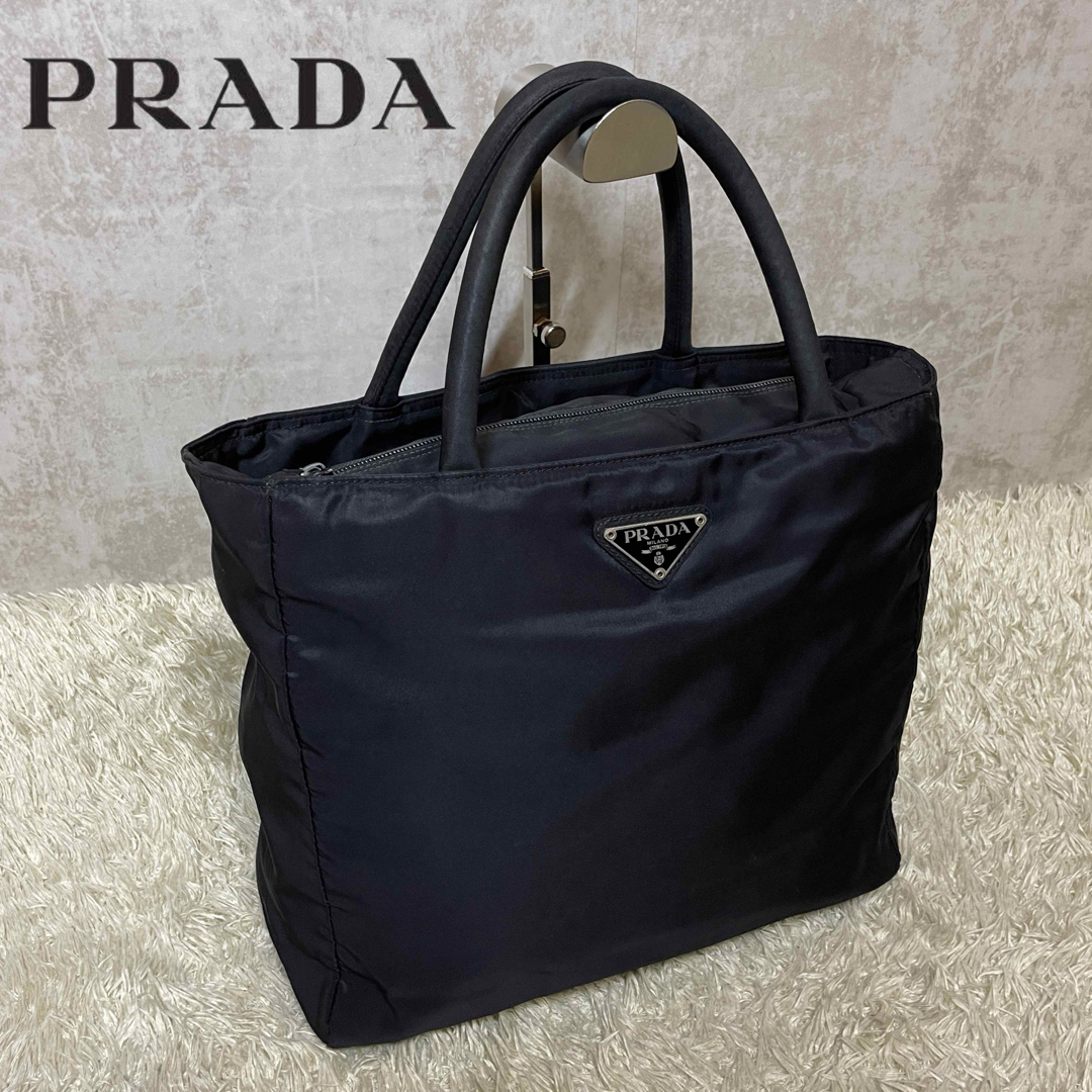 購入可能 希少 プラダ PRADA トートバッグ テスート ハンドバッグ NERO