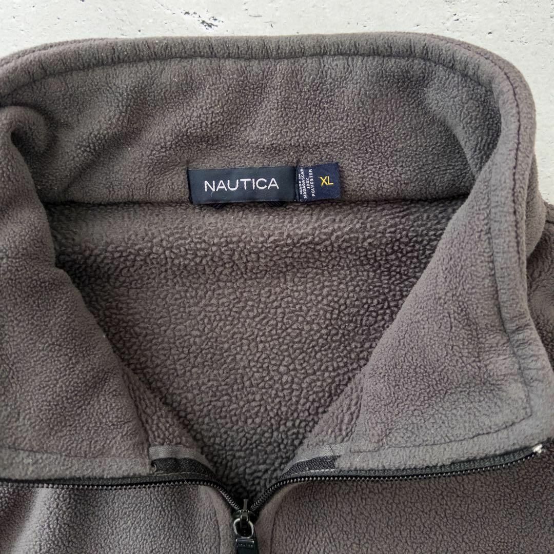 NAUTICA(ノーティカ)のNAUTICA ノーティカ ハーフジップフリース 00s 古着 グレー メンズのジャケット/アウター(ブルゾン)の商品写真