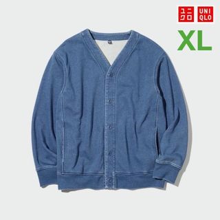 ユニクロ(UNIQLO)の【着3短状態△‼️】UNIQLO　インディゴカーディガン　"XLサイズ"(カーディガン)