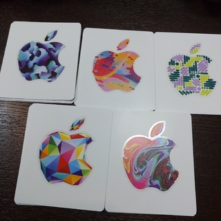 アップル(Apple)のアップルギフトカード使用済み　ステッカーシール5種類　25枚(シール)