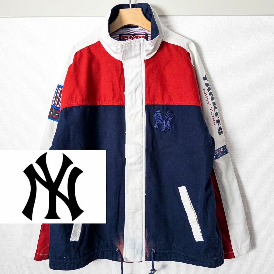 レア! yankees ヤンキース ジップアッププルゾン 古着 ロゴ刺繍