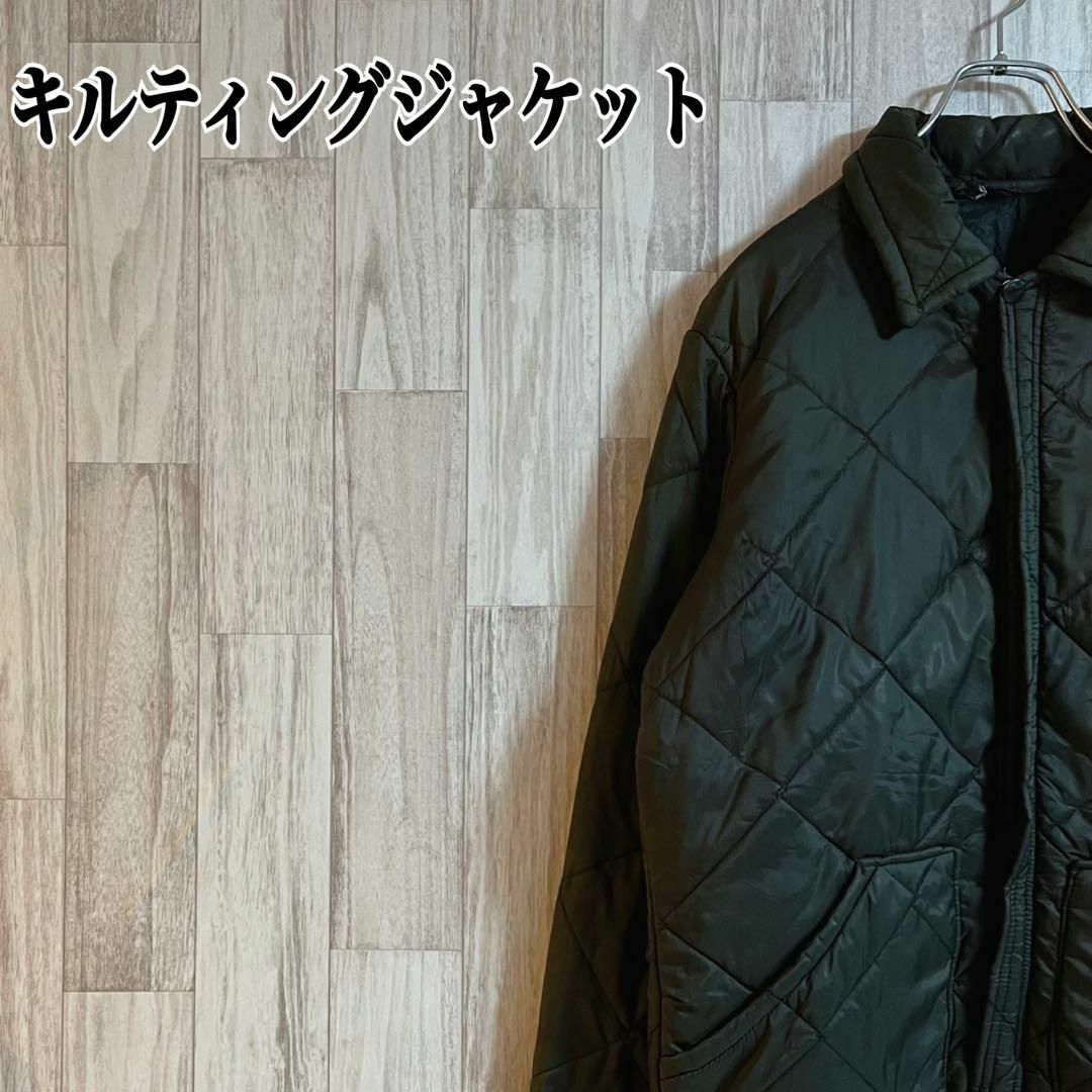 キルティングジャケット ブラック ヴィンテージ 古着 ユニセックス ブルゾン | フリマアプリ ラクマ