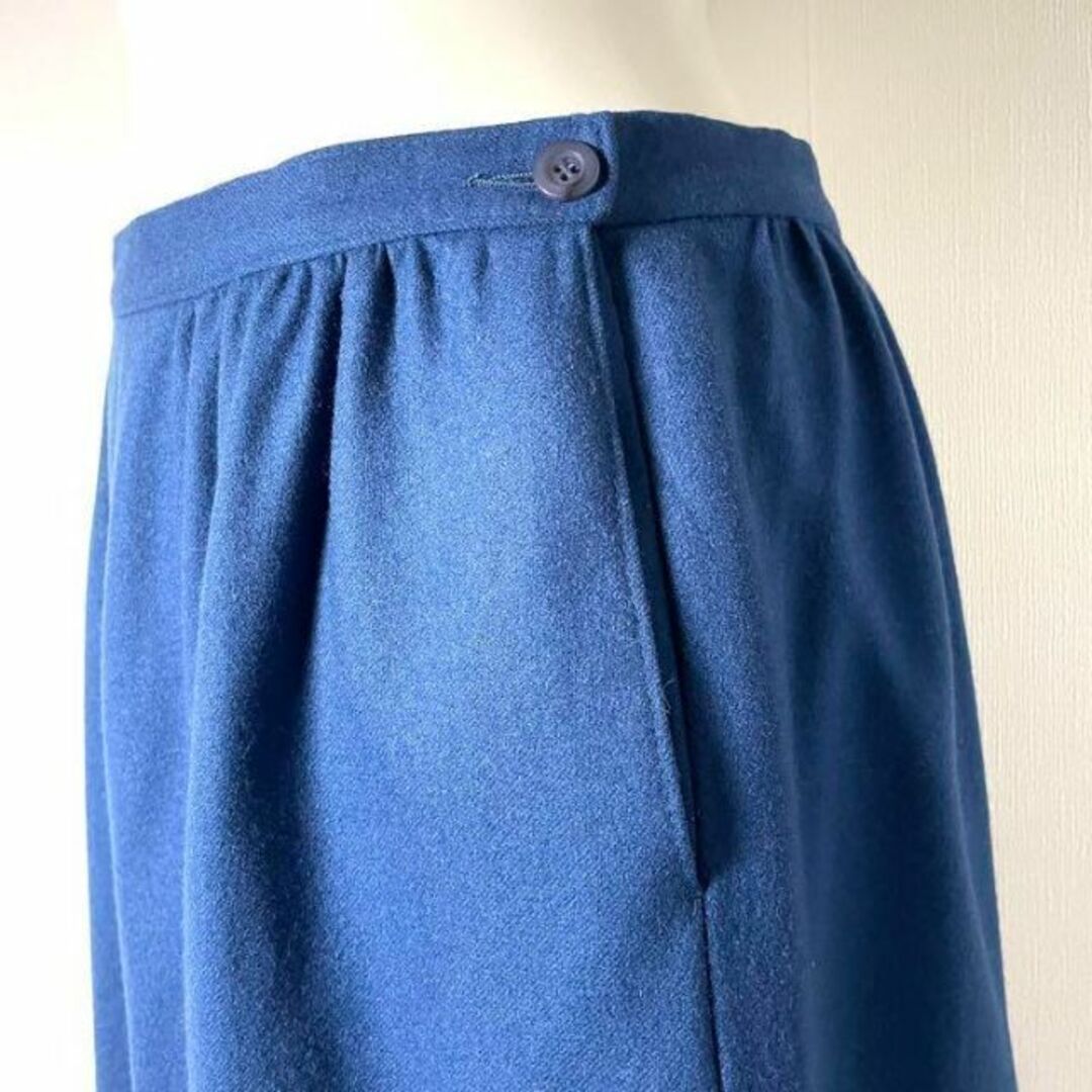ロンドンガール❗️【アメリカ】ペンドルトン超美品スカート青ブルーウール100