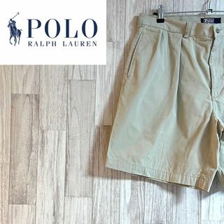 ポロラルフローレン(POLO RALPH LAUREN)のポロラルフローレンチノパン　ハーフパンツ　ショート丈　ベージュ　ヴィンテージ(チノパン)