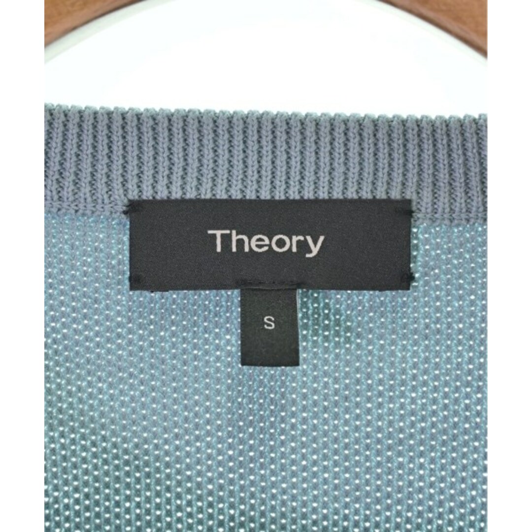 theory(セオリー)のTheory セオリー ニット・セーター S 水色 【古着】【中古】 メンズのトップス(ニット/セーター)の商品写真