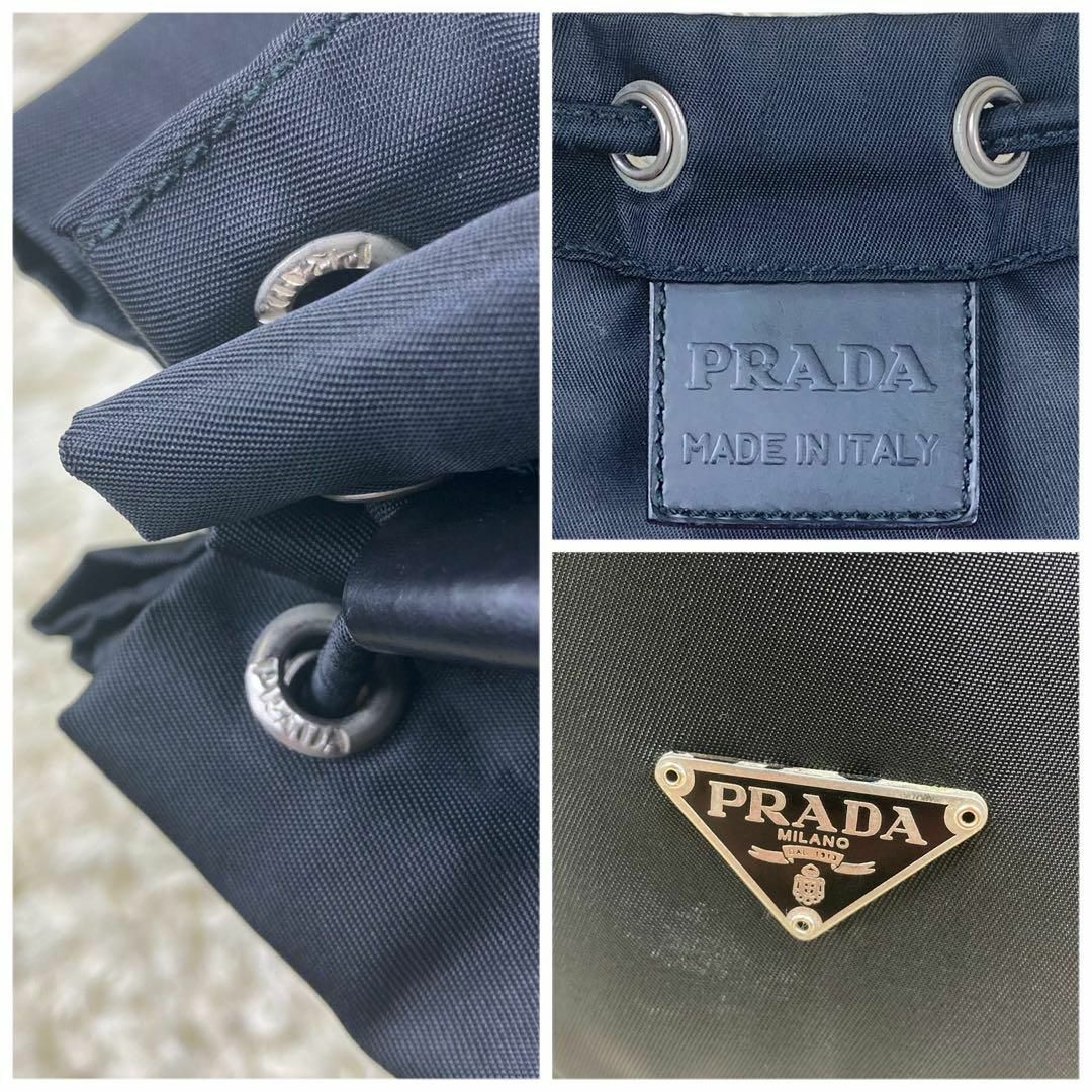 PRADA - 美品 プラダ アクセサリーポーチ 巾着 ハンドバッグ 三角