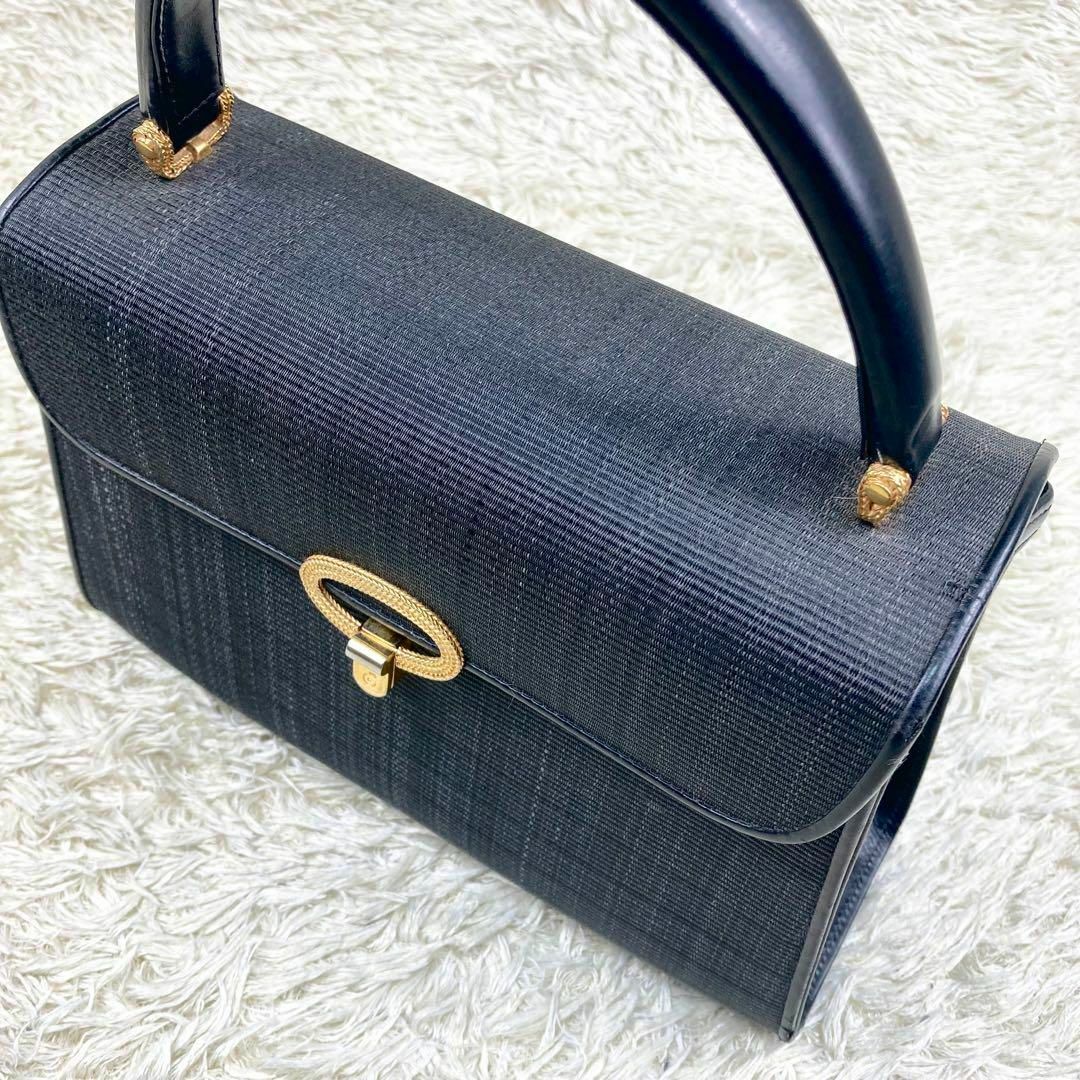 COMTESSE(コンテス)の希少 美品 コンテス ハンドバッグ 自立型 ゴールド金具 ホースヘア ブラック レディースのバッグ(ハンドバッグ)の商品写真