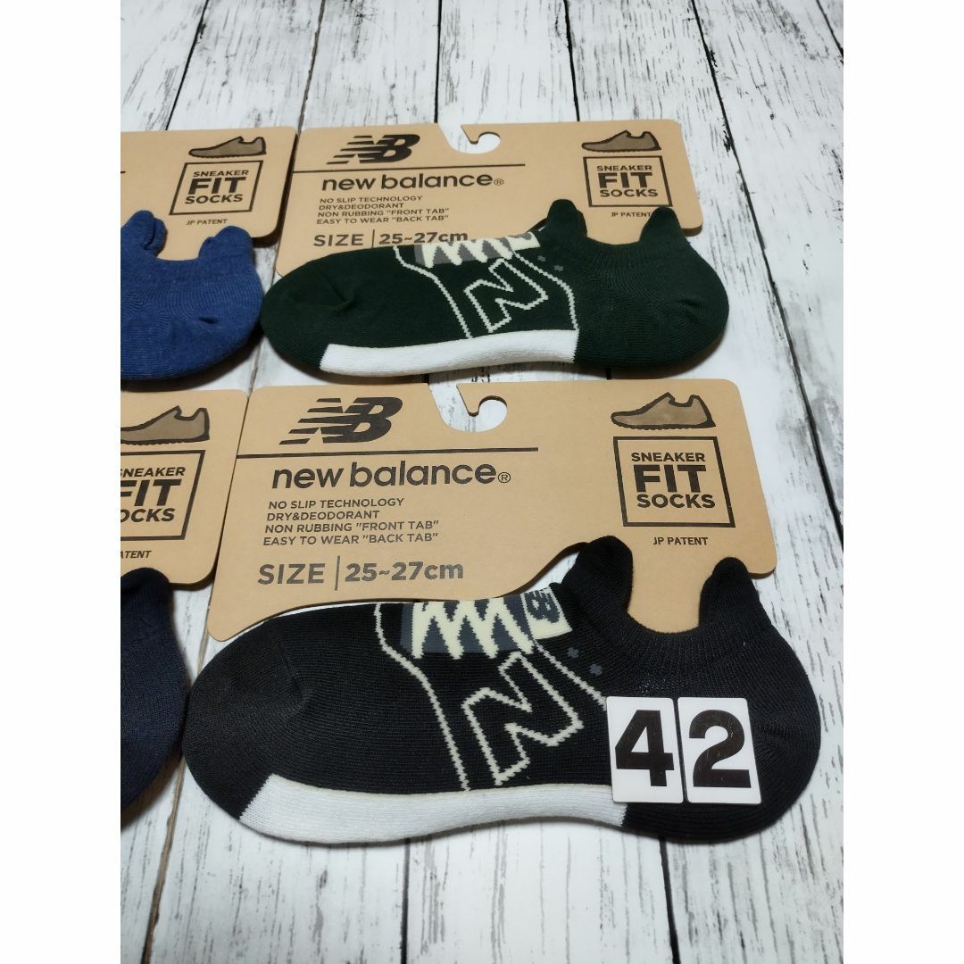 New Balance(ニューバランス)の(42)新作モデル ４色４足組　ニューバランス　FITソックス　メンズ メンズのレッグウェア(ソックス)の商品写真