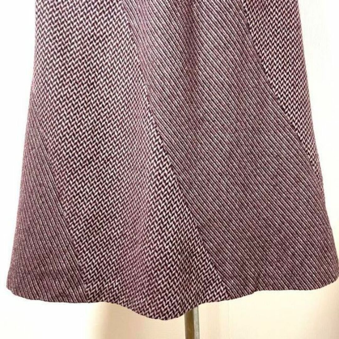ロンドンガール❗️【アメリカ古着】超美品！80sフレアスカート紫パープルウール レディースのスカート(ロングスカート)の商品写真
