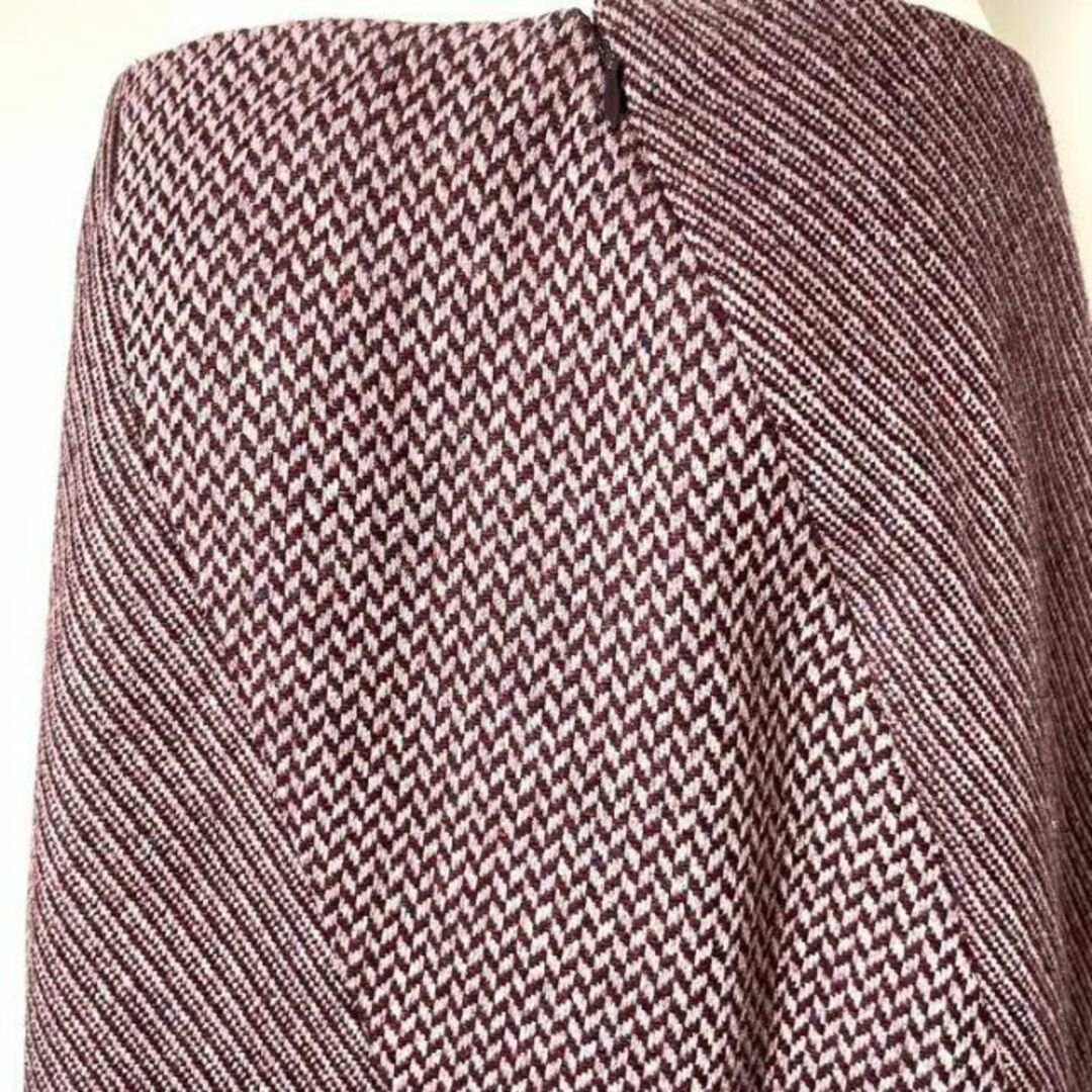 ロンドンガール❗️【アメリカ古着】超美品！80sフレアスカート紫パープルウール レディースのスカート(ロングスカート)の商品写真