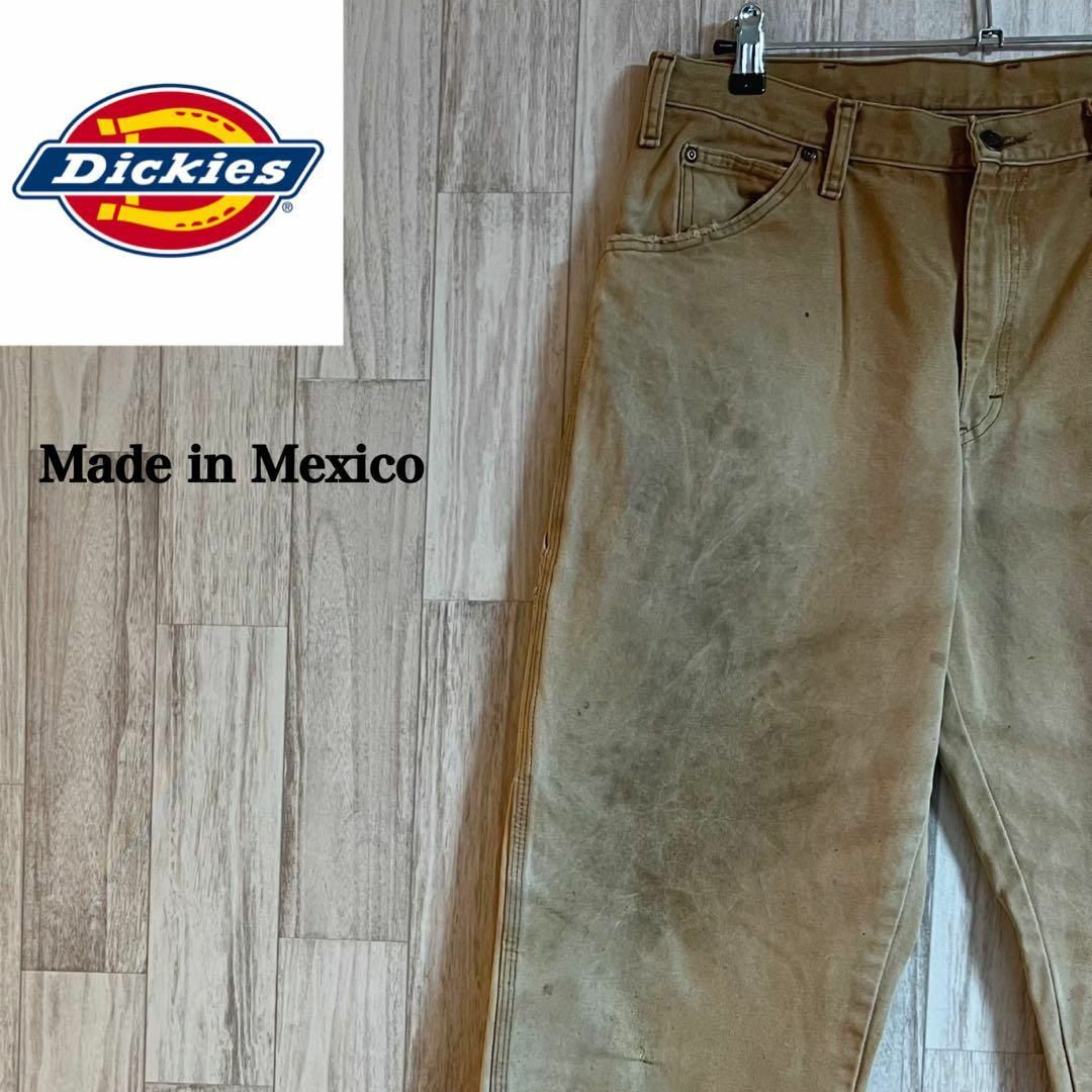 Dickies(ディッキーズ)のディッキーズワークペインターパンツ　メキシコ製　34×32 ヴィンテージベージュ メンズのパンツ(ワークパンツ/カーゴパンツ)の商品写真