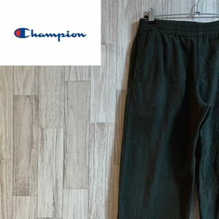 チャンピオン(Champion)のチャンピオンフリースパンツ　カーキ　ウエストゴム　古着　ユニセックス(その他)