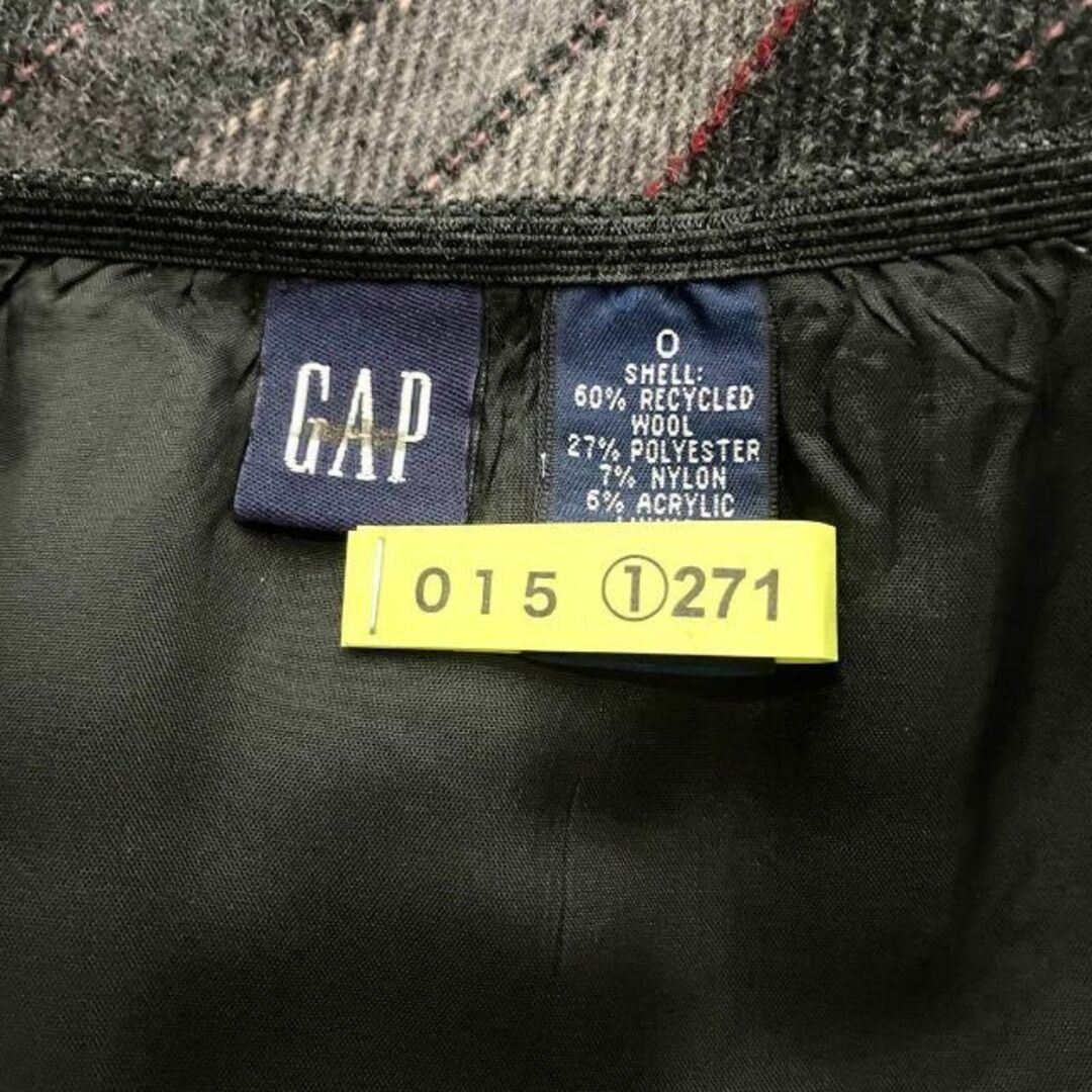 GAP(ギャップ)のオールドギャップ❗️【アメリカ古着】超美品！ストライプフレアスカートグレーウール レディースのスカート(ひざ丈スカート)の商品写真