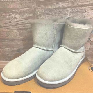 アグ(UGG)の【試着のみ】UGG ムートンブーツ　リボンブーツ　ICEカラー　ミントグリーン(ブーツ)