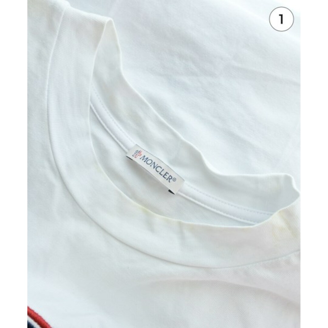 MONCLER(モンクレール)のMONCLER モンクレール Tシャツ・カットソー M 白 【古着】【中古】 メンズのトップス(Tシャツ/カットソー(半袖/袖なし))の商品写真