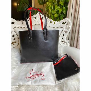 クリスチャンルブタン(Christian Louboutin)のクリスチャンルブタン革バッグポーチ付き正規品黒✖️赤新品未使用！！(トートバッグ)